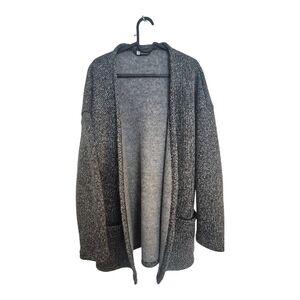 MEC Women's Heathered Charcoal Gray Fleece Cardigan